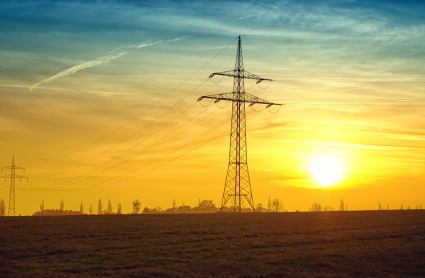 Vista de un tendido eléctrico.