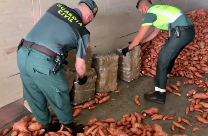 Intervención de droga de la Guardia Civil