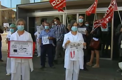 Protesta de hoy en el Hospital San Pedro de Alcántara