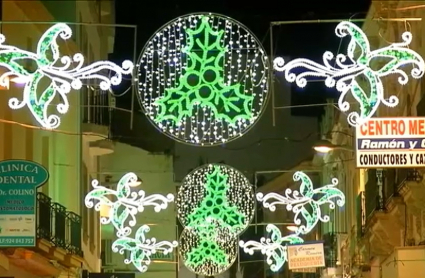 Iluminación navideña en Villanueva de la Serena el año pasado