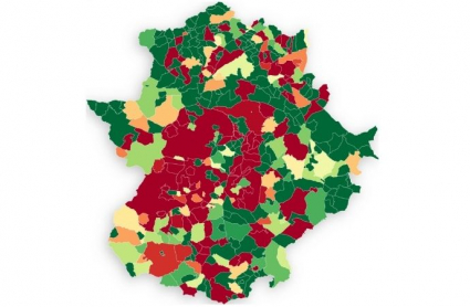 Mapa de los casos diarios de coronavirus municipio a municipio