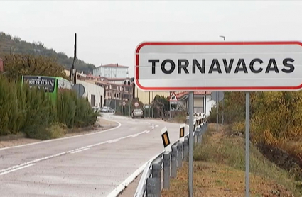 Cartel de entrada a la localidad de Tornavacas