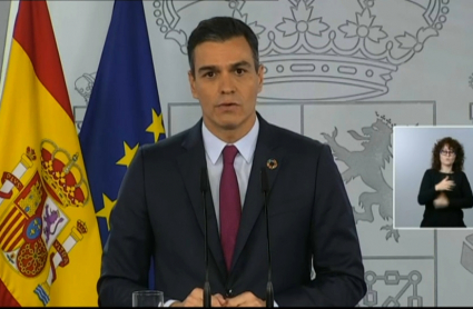 Pedro Sánchez en el Palacio de la Moncloa