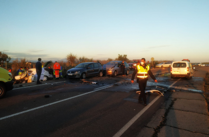 Accidente en N-V en Mérida