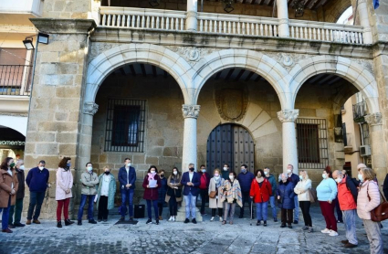 Concentración de los trabajadores del CRPS de Plasencia en diciembre.