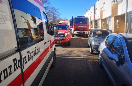 Incendio en calle Italia de Badajoz