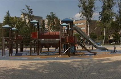 parque infantil de Badajoz, cerrado por la pandemia