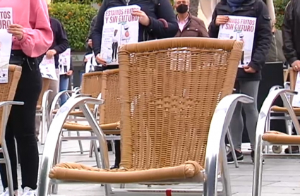 Protesta de los hosteleros en la capital extremeña