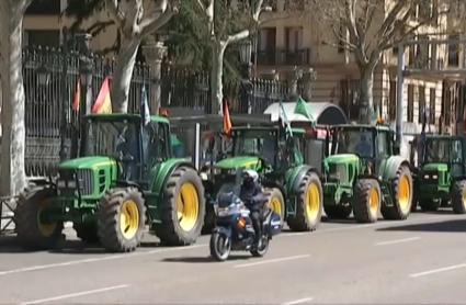La tractorada extremeña llega a Madrid