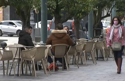 Terraza de un bar de Badajoz