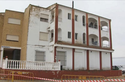 Alojamiento donde se hospedan los esquiladores uruguayos afectados por el brote