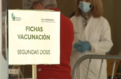 Vacunados con la segunda dosis en Cáceres