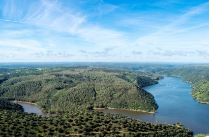 Vista aérea del Parque Nacional de Monfragüe