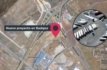 Lugar en el que se instalaría el nuevo área de descanso y servicios que quieren construir en Badajoz
