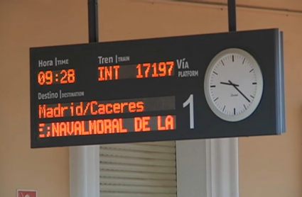 Panel informativo RENFE