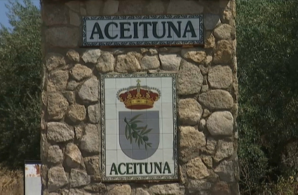 Entrada al municipio de Aceituna