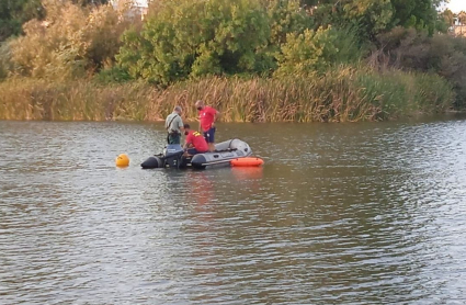 Labores de búsqueda en el río Guadiana