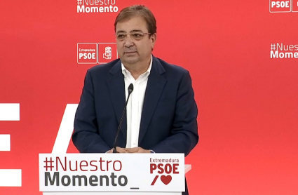 El secretario general del PSOE de Extremadura, Guillermo Fernández Vara