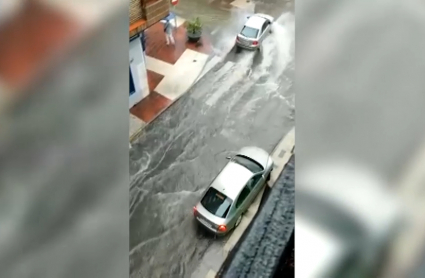 Inundaciones en las calles del centro de Navalmoral de la Mata
