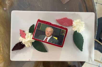 Tarta homenaje a Miguel Celdrán.