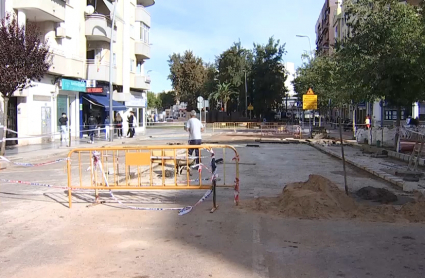 Avenida de Almendralejo en obras