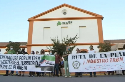 Manifestación en Almendralejo por un tren digno