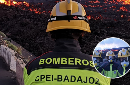 Bomberos de la Diputación de Badajoz en La Palma