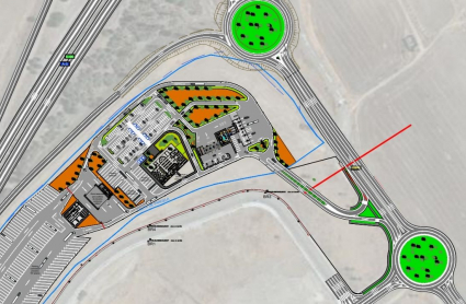 Planos de acceso al área de servicio que contempla el proyecto