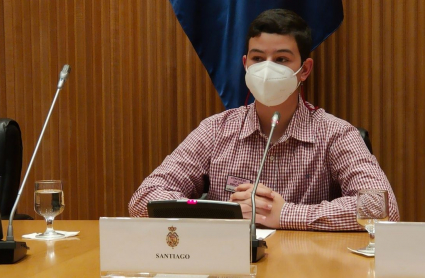 Santiago durante su intervención en el Congreso de los Diputados