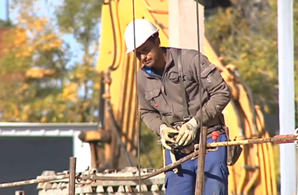 Imagen de un trabajador del sector de la Construcción