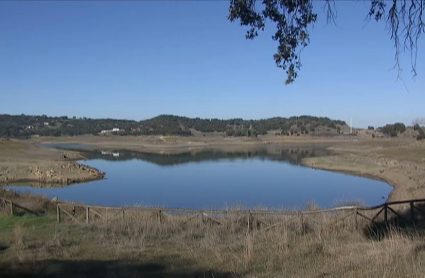 Situación del embalse de Tentudía a mediados de enero