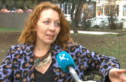 Vika Gurska durante la entrevista