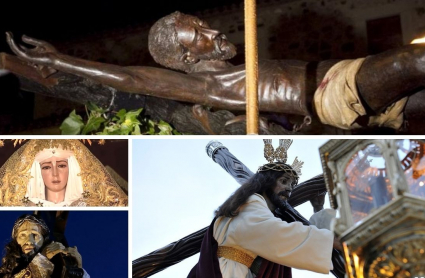 Imágenes que procesionarán esta noche en Cáceres, Mérida, Badajoz y Plasencia