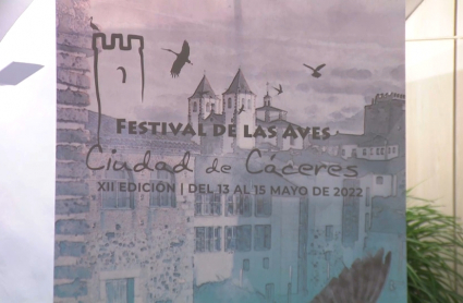 Cartel festival de las aves de Cáceres