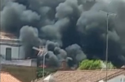Incendio en Cáceres