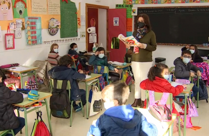 Maestra en el colegio Trajano de Mérida