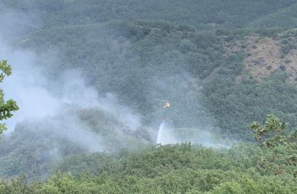 Imagen del incendio en Hervás