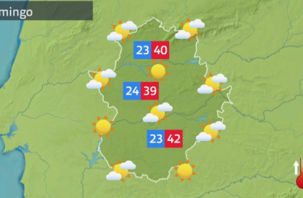 Mapa de tiempo previsto para el domingo 12 de junio