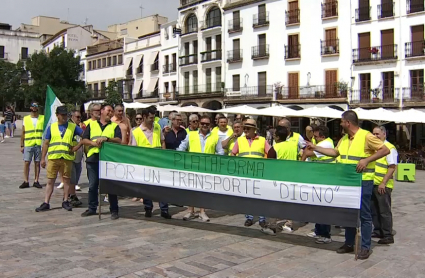 Concentración camioneros Cáceres