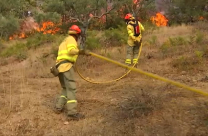 Bomberos en Santa Cruz de Paniagua