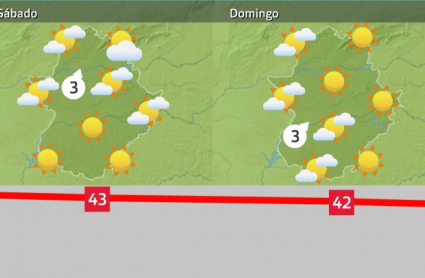 Mapa de tiempo previsto para el sábado 16  y el domingo 17 de julio