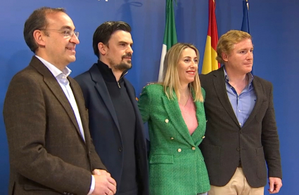 La presidenta del PP extremeño junto a los candidatos a alcalde de las 3 principales ciudades