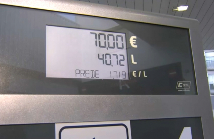 Precio del carburante en una gasolinera