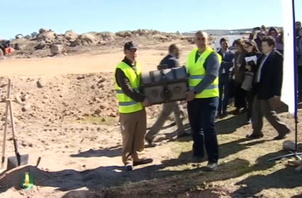 Primera piedra de la fábrica de diamantes de Trujillo