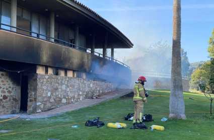Incendio club de golf Norba de Cáceres