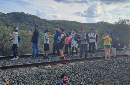 Pasajeros evacuados del tren Sevilla-Cáceres