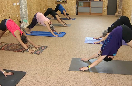 Clase de yoga en Cáceres