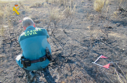 Investigación en el lugar del incendio