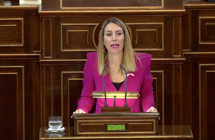 María Guardiola en el Senado