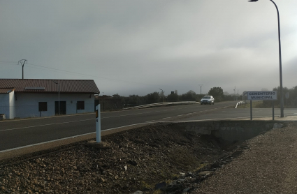 Lugar del accidente en Villanueva de la Serena